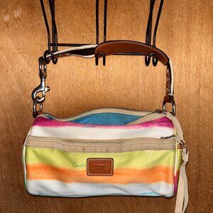 Coach  Hampton Pastel Striped Shoulder Bag